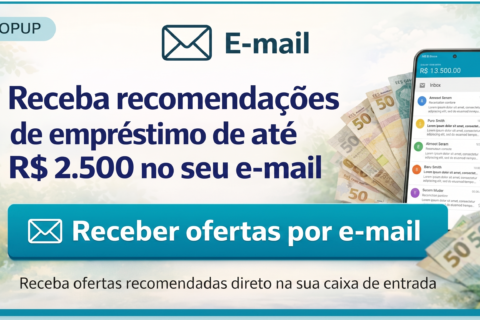 Confirme o seu e-mail para receber recomendações de até R$ 2.500